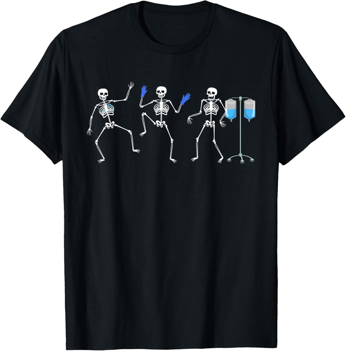 Nurse Skeleton Halloween healthcare Crew Skeleton Nurse T-Shirt - T-Shirt | Black