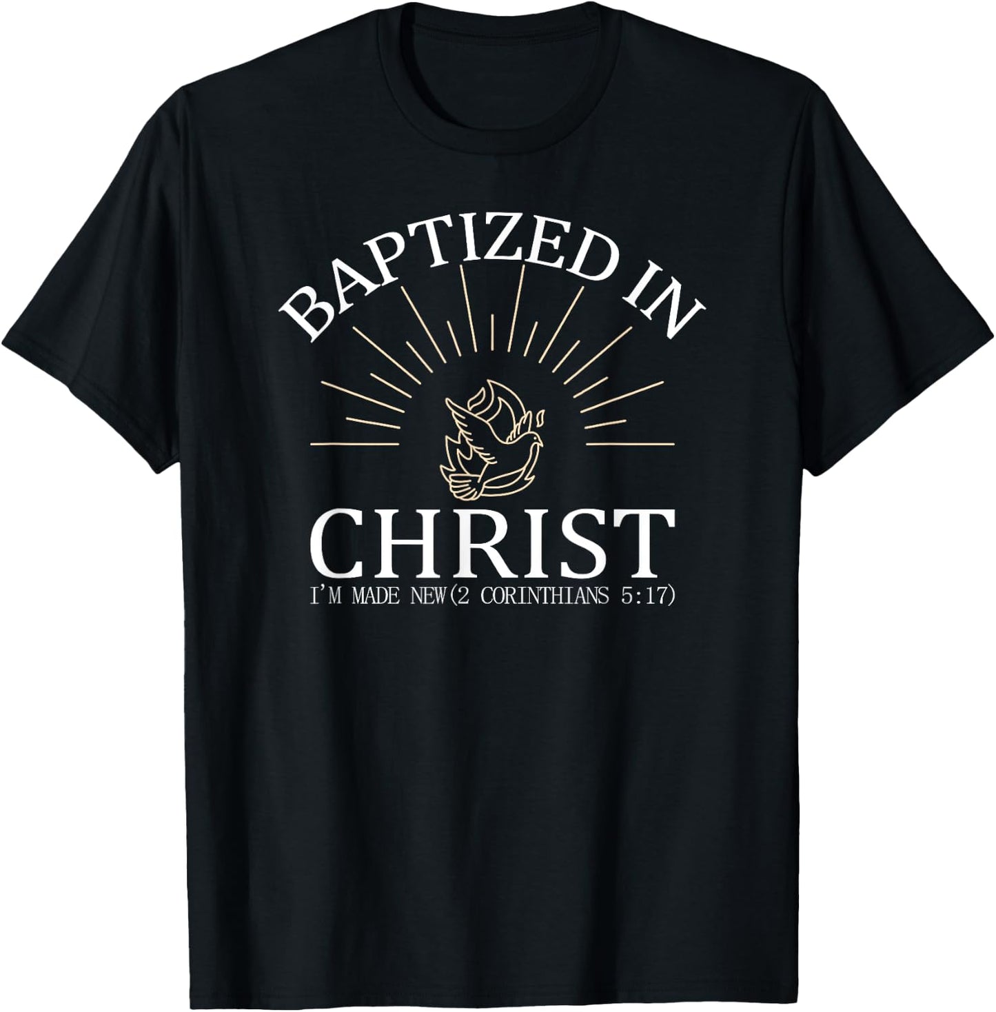 Adult and Youth Holy Ghost New Christian Baptism Gifts T-Shirt - T-Shirt | Black