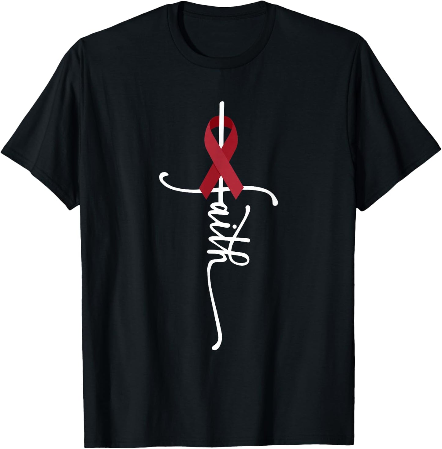 Multiple Myeloma Cancer Faith Multiple Myeloma Awareness T-Shirt - T-Shirt | Black