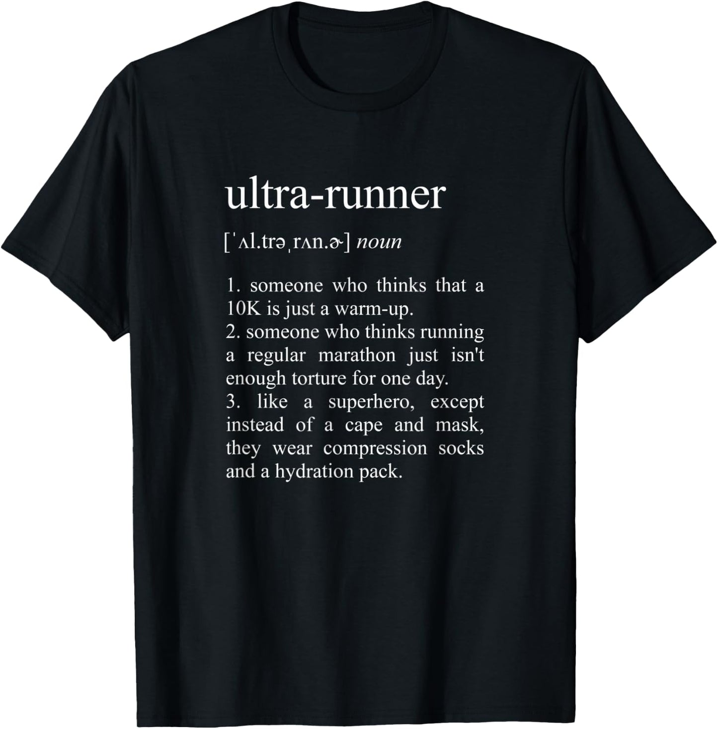 Ultra-Runner Definition, Ultramarathon Running T-Shirt - T-Shirt | Black