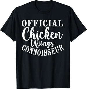 Official Chicken Wings Connoisseur T-Shirt - T-Shirt | Black