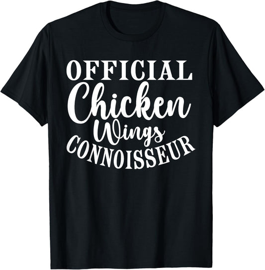 Official Chicken Wings Connoisseur T-Shirt - T-Shirt | Black