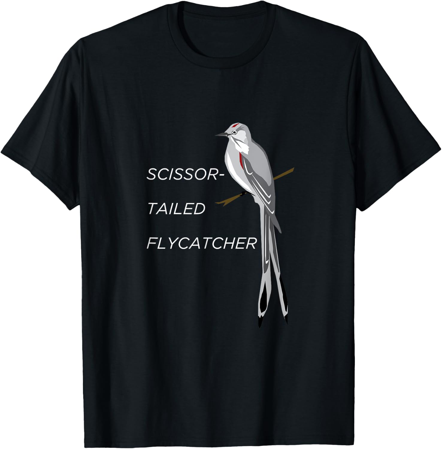 Scissor-tailed Flycatcher Shirt Kingbird Long Tail Bird T-Shirt - T-Shirt | Black