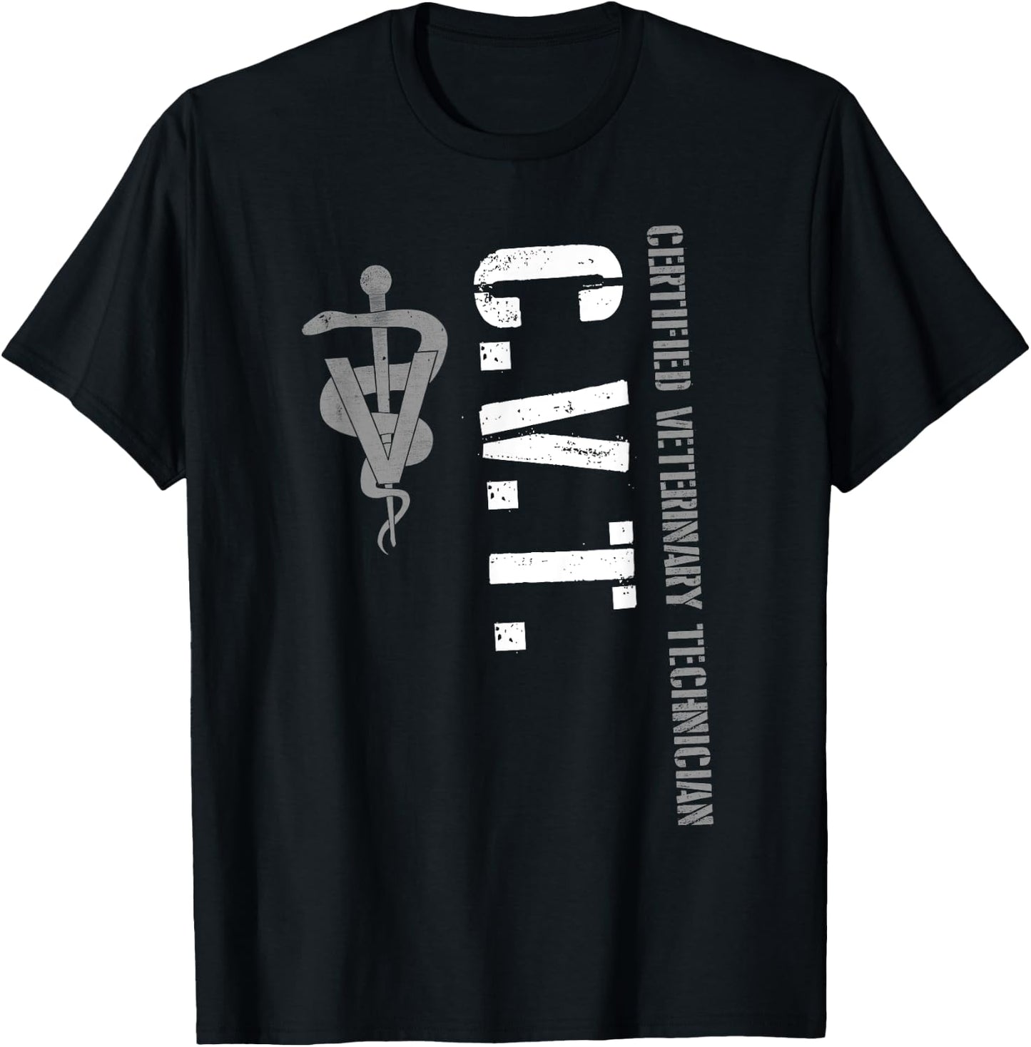 Certified Veterinary Technician CVT Veterinarian & Vet Tech T-Shirt - T-Shirt | Black