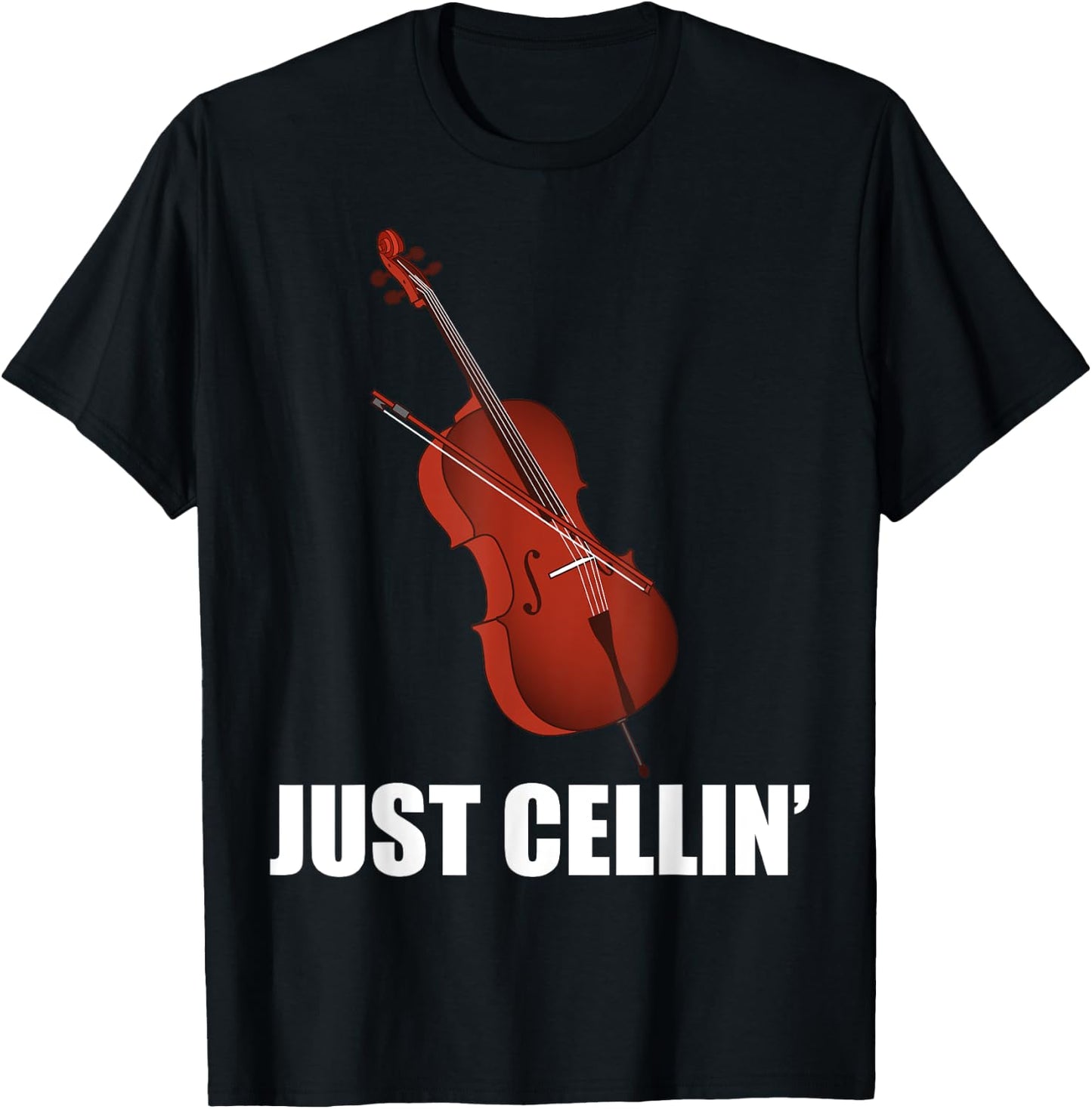 Funny Cello Designs Women Music Fan Lover Musicians T-Shirt - T-Shirt | Black