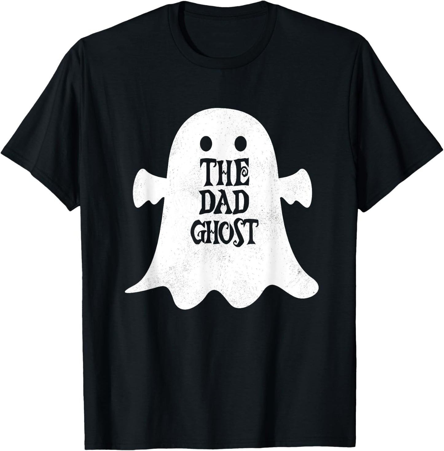 Dad Ghost Matching Family Group Halloween Party T-Shirt - T-Shirt | Black