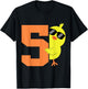 Kids 5th Birthday Chicken Themed Cute 5 Year Old Boys Chick T-Shirt - T-Shirt | Black