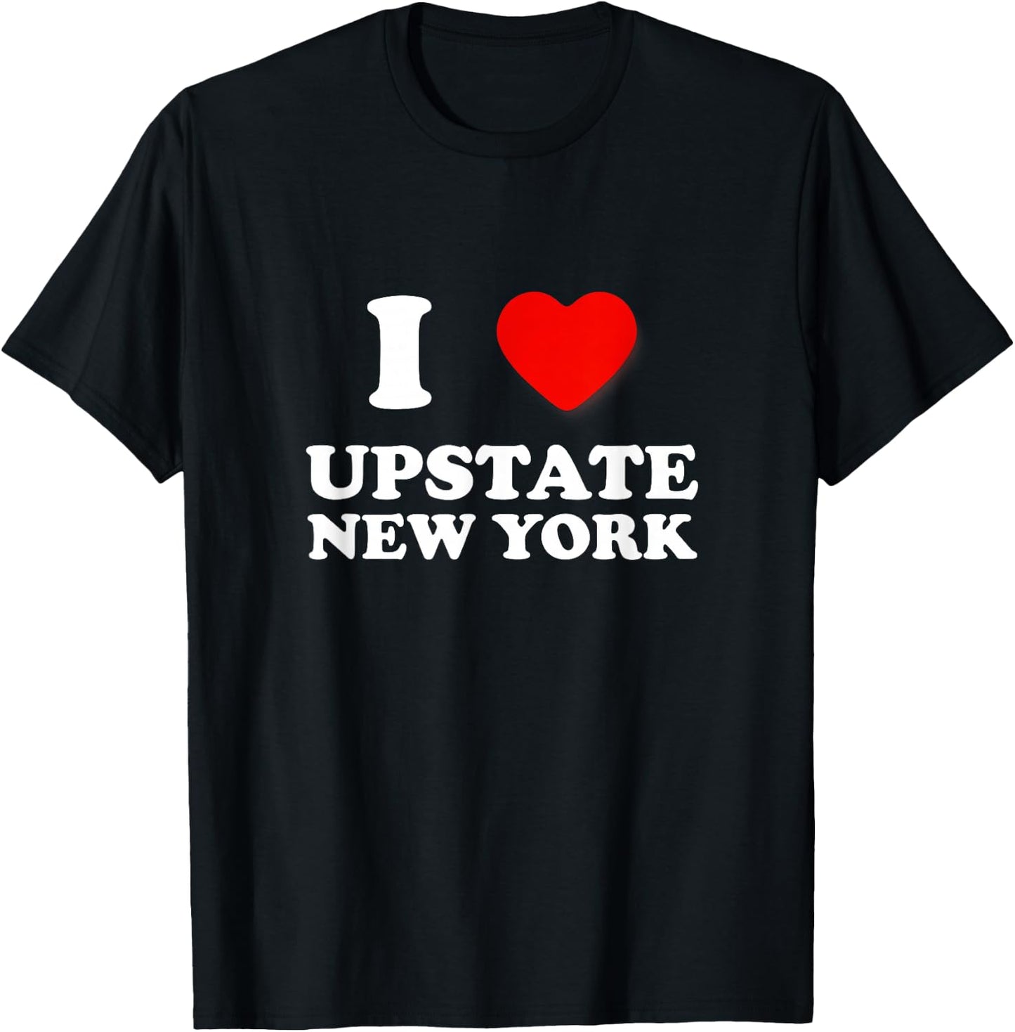 I Love Upstate New York Travel Camping Nature Outdoors T-Shirt - T-Shirt | Black