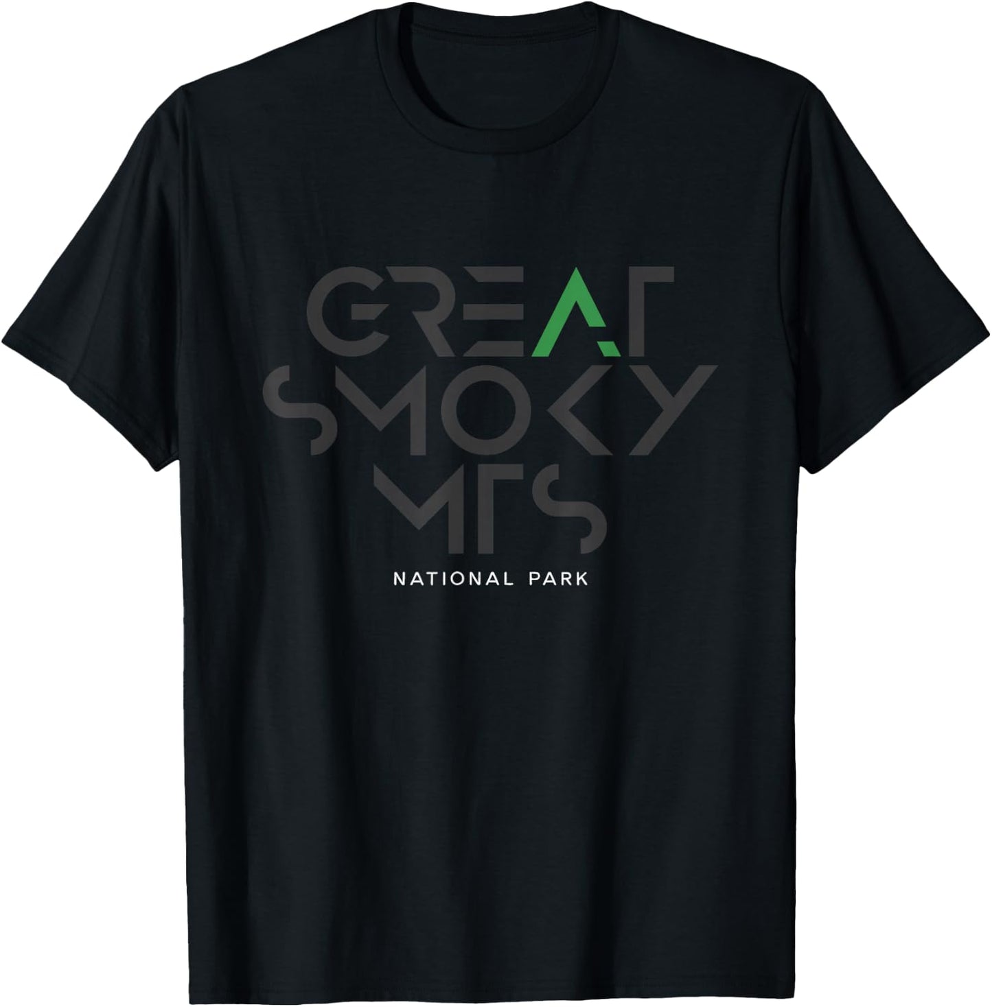 Great Smoky Mountains National Park Tonal Retro Vintage T-Shirt - T-Shirt | Black