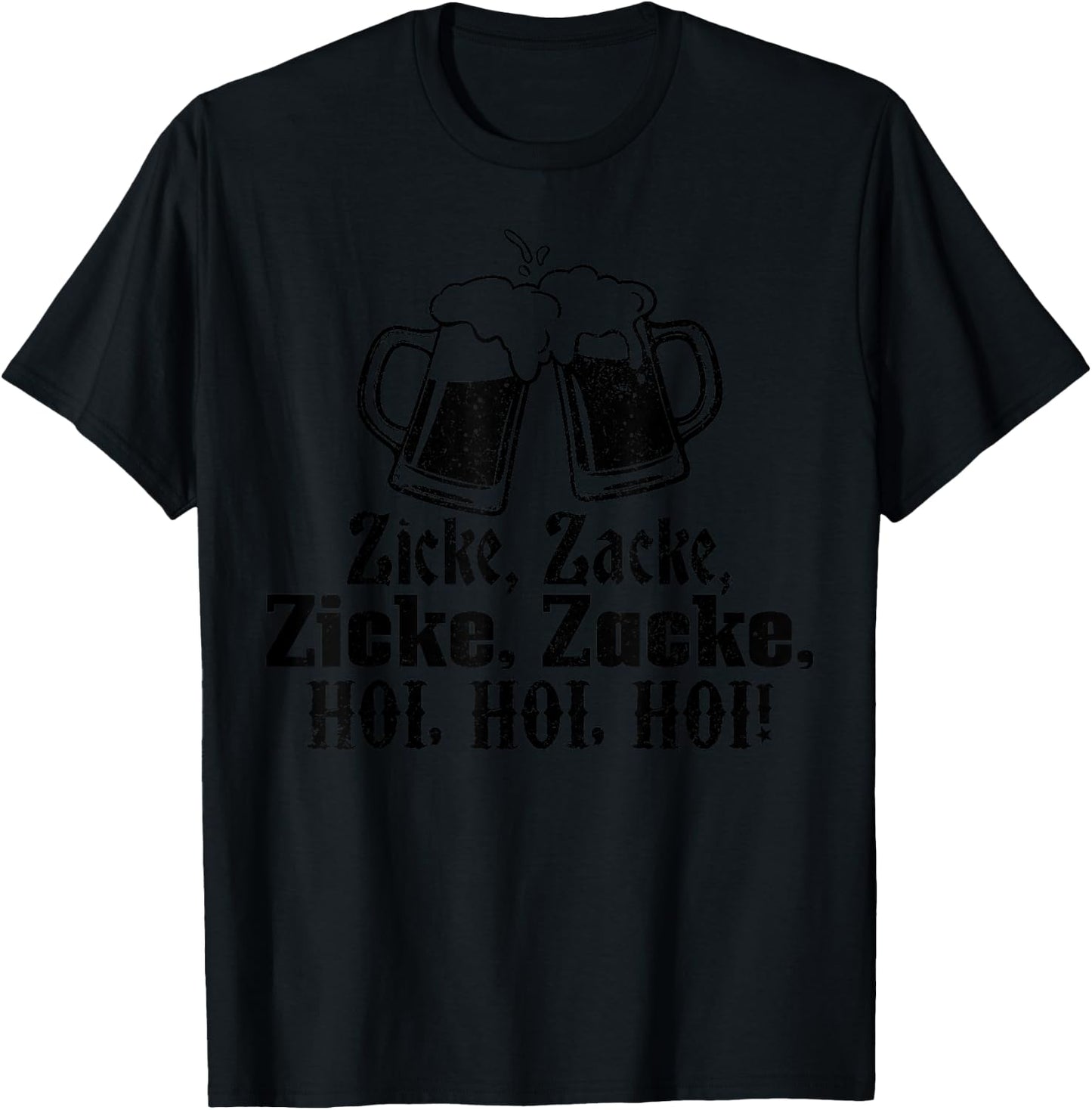 Oktoberfest Zicke Zacke Hoi Funny German Toast Bier Prost T-Shirt - T-Shirt | Black