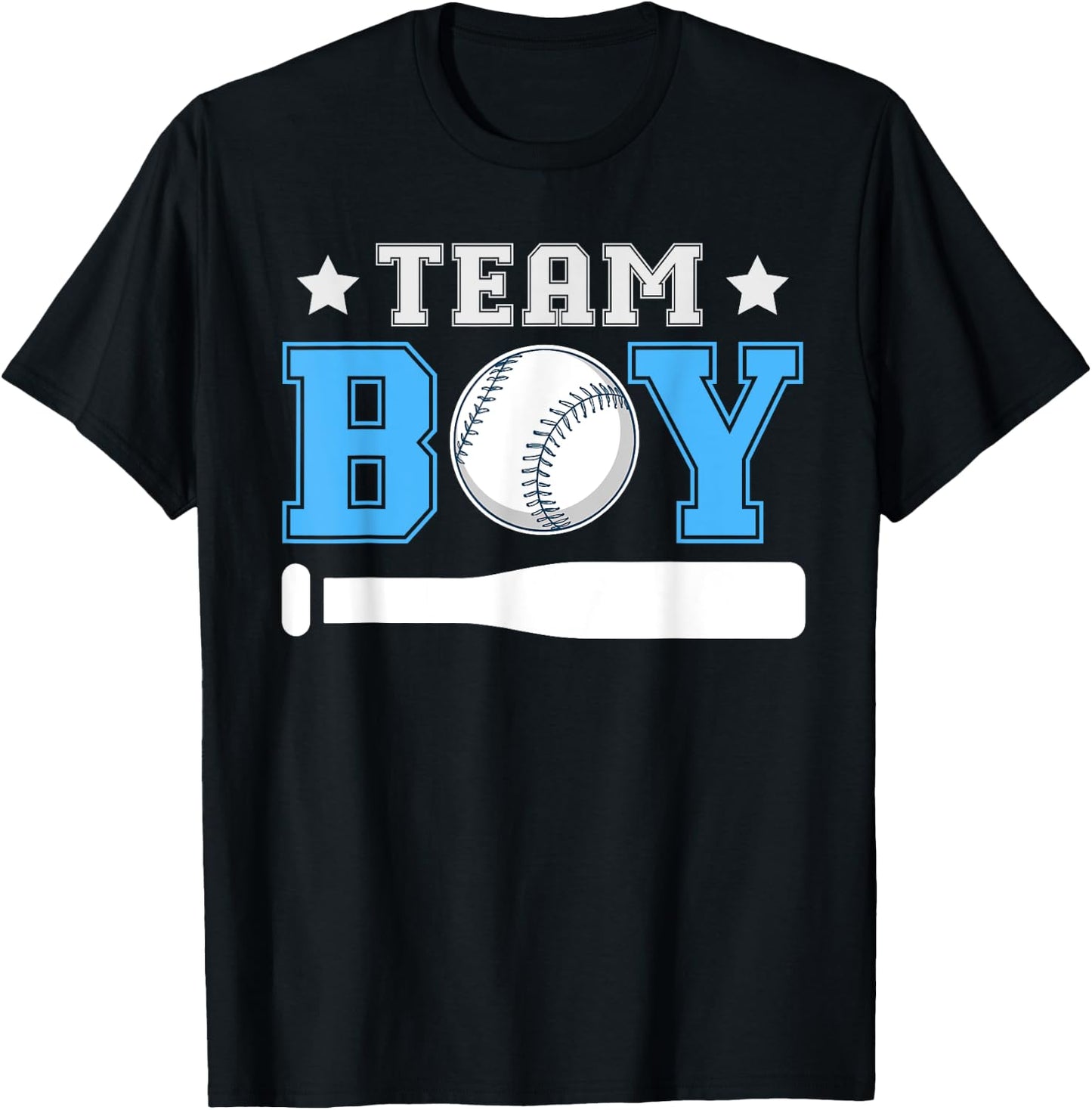 Team Boy Design for a Baseball Gender Reveal T-Shirt - T-Shirt | Black