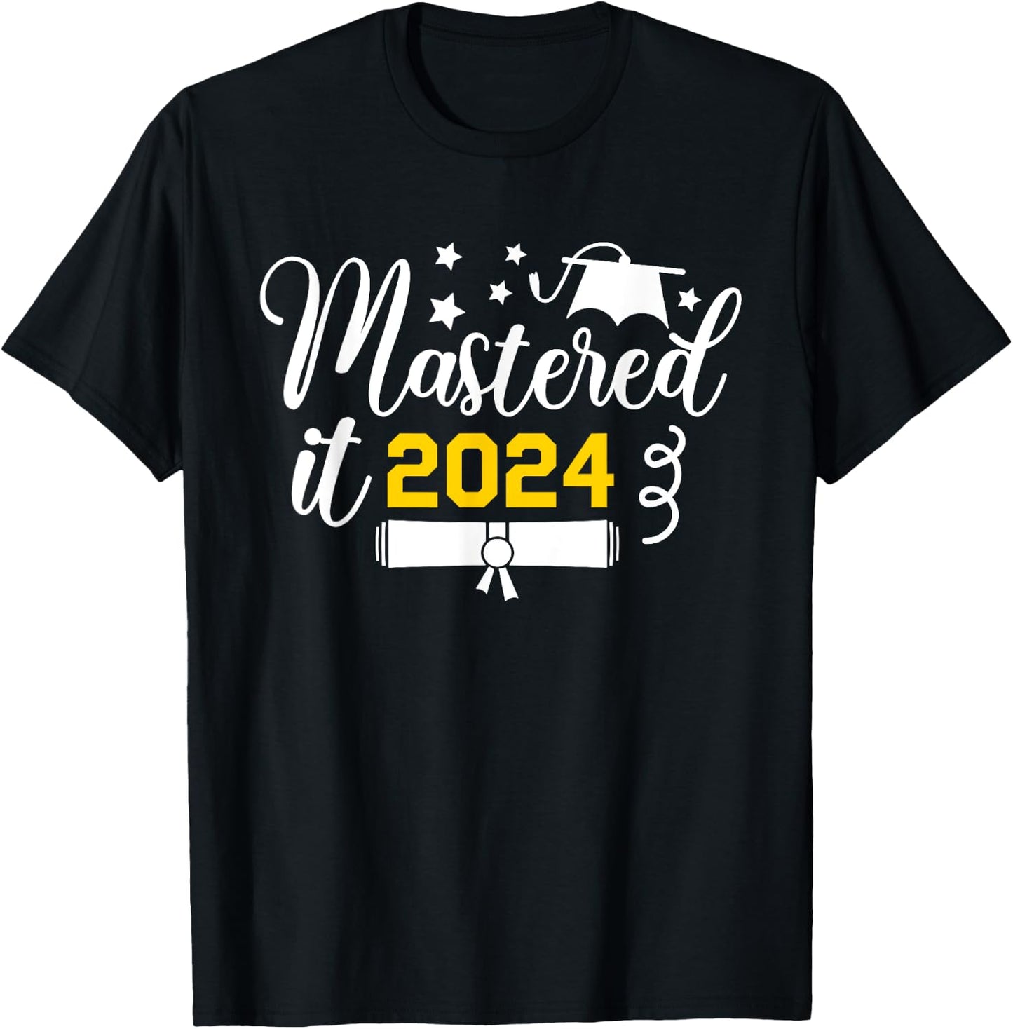 Mastered It 2024 Master Degree Graduation T-Shirt - T-Shirt | Black