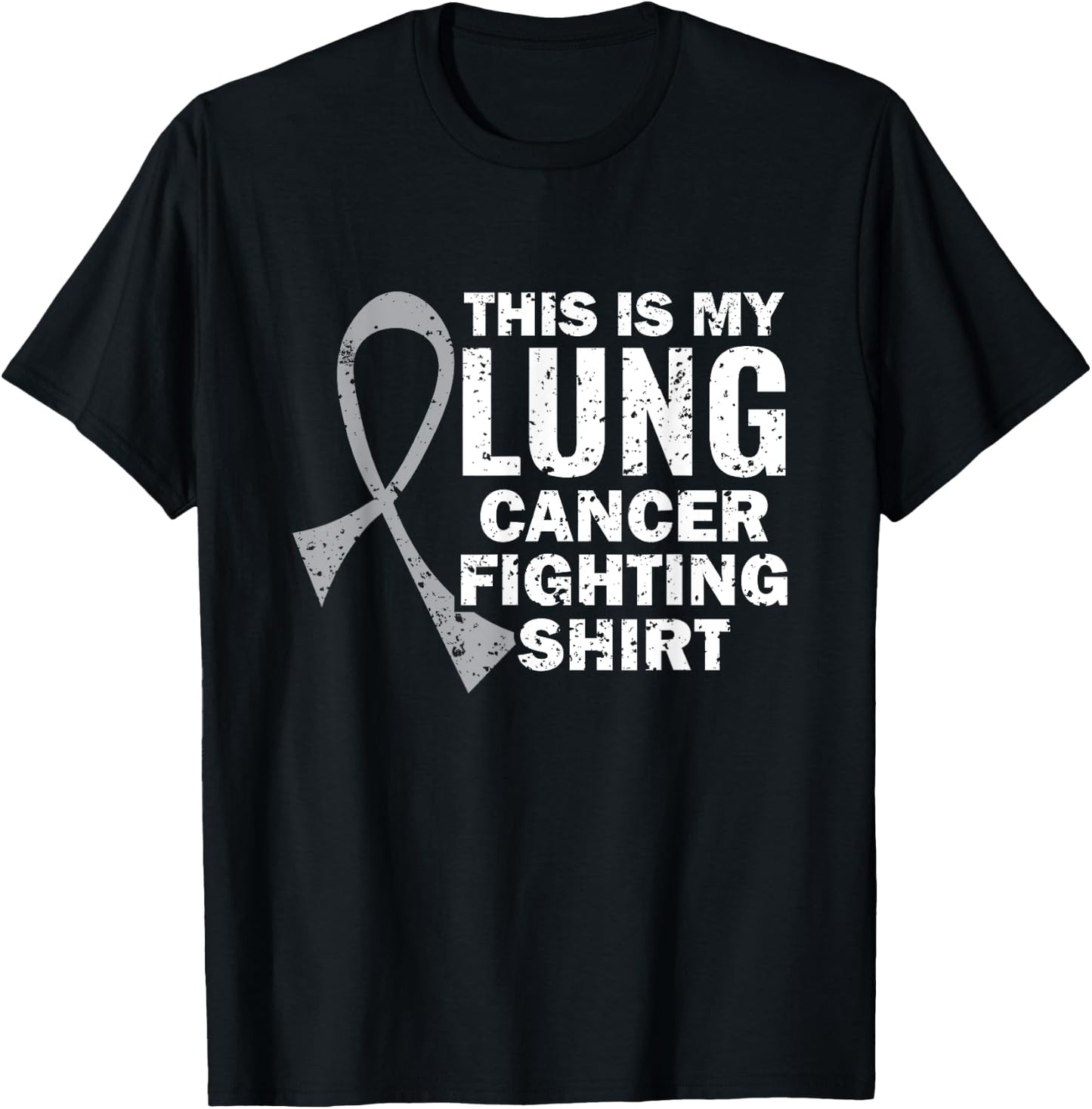 This Is My Lung Cancer Fighting Shirt T-Shirt - T-Shirt | Black