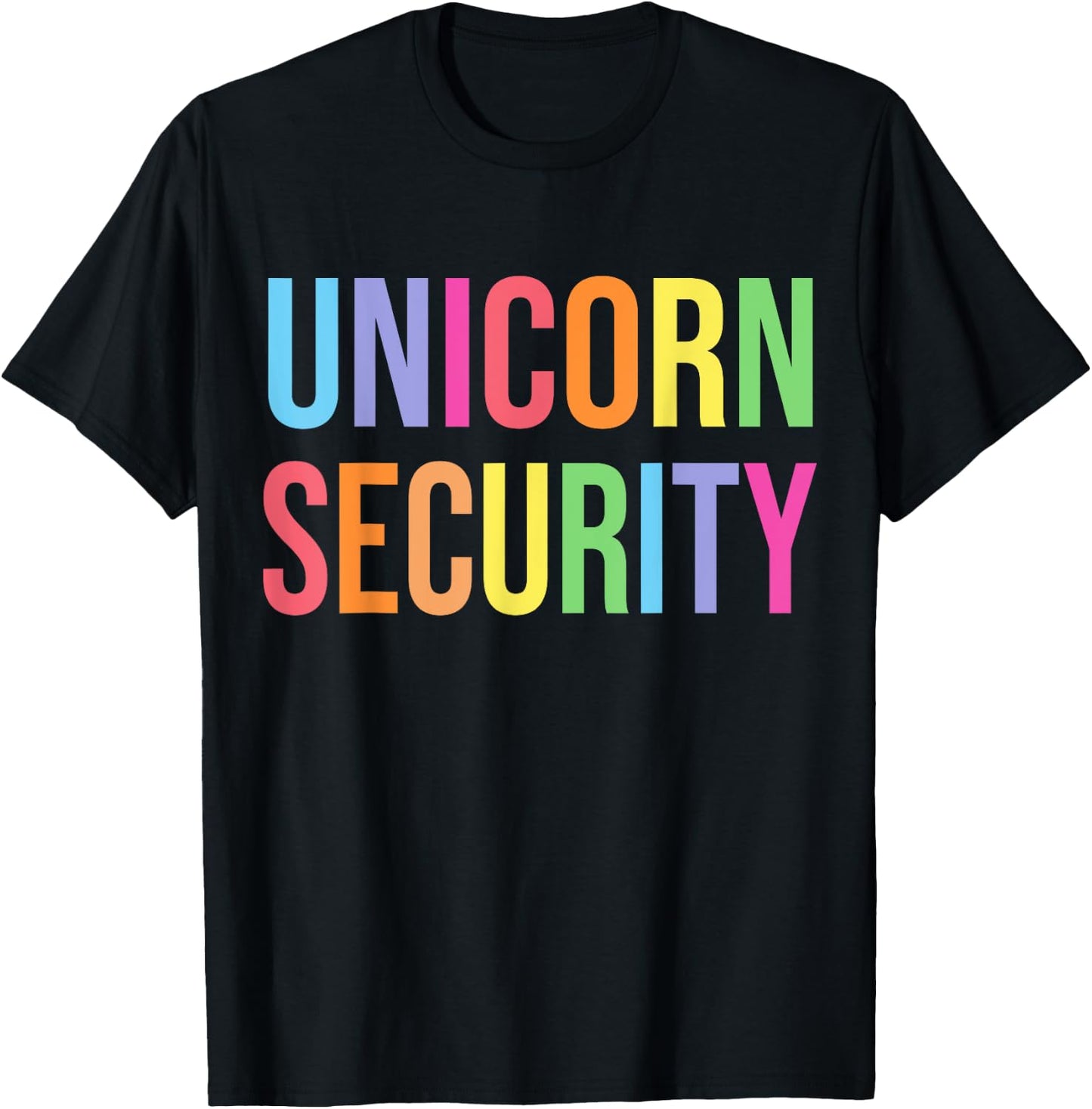 Halloween Dad Mom Daughter Adult Costume, Unicorn Security T-Shirt - T-Shirt | Black