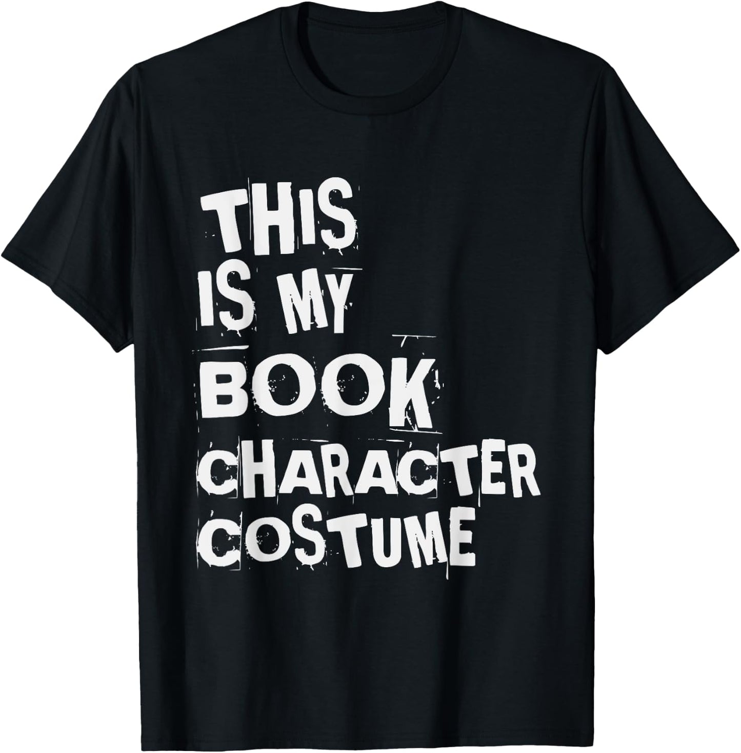 Simple Easy Halloween This Is My Book Character Costume T-Shirt - T-Shirt | Black