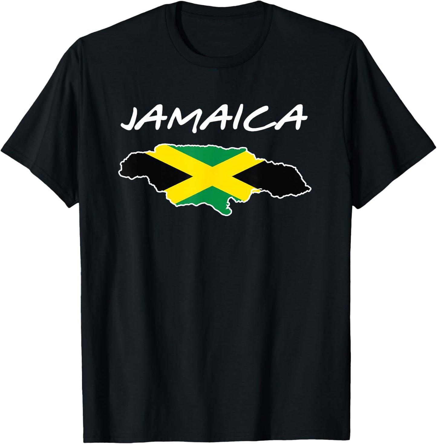 Retro Jamaica Flag Jamaican Island Travel Vacation Souvenir T-Shirt - T-Shirt | Black