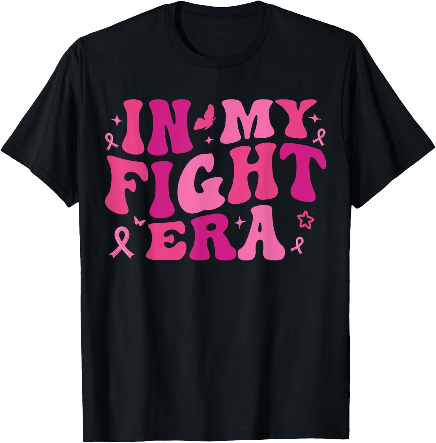 Breast Cancer Warrior Pink Ribbon T-Shirt - T-Shirt | Black