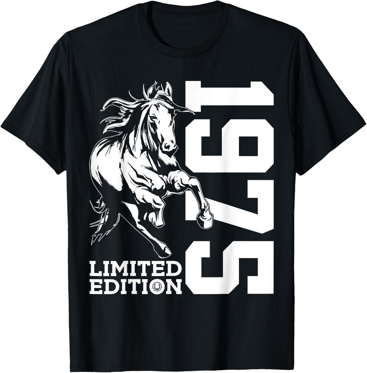 Riding 50th Birthday Horse Limited Edition 1975 Rider T-Shirt - T-Shirt | Black