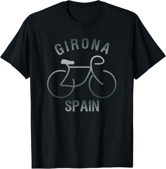 Biking Girona Spain graphic T-Shirt - T-Shirt | Black