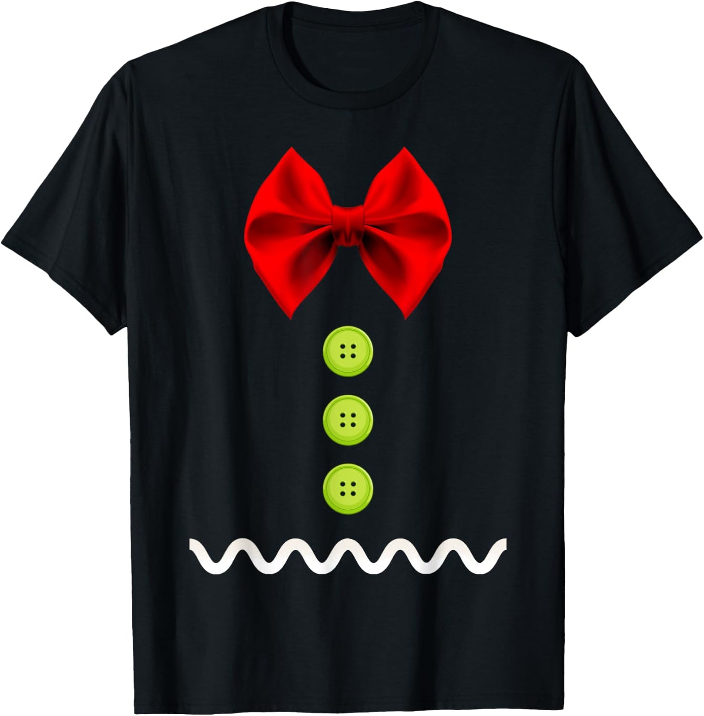 Gingerbread Man Christmas Costume for Kids & Adults T-Shirt - T-Shirt | Black
