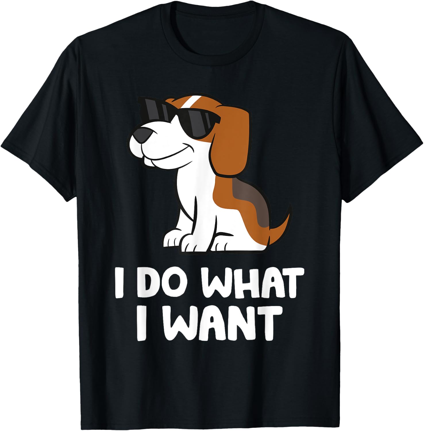 Beagle Dog I Do What I Want Funny Beagle Men Women Girls Kids T-Shirt - T-Shirt | Black