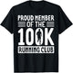 Proud Member Of The 100K Running Club Ultramarathon T-Shirt - T-Shirt | Black