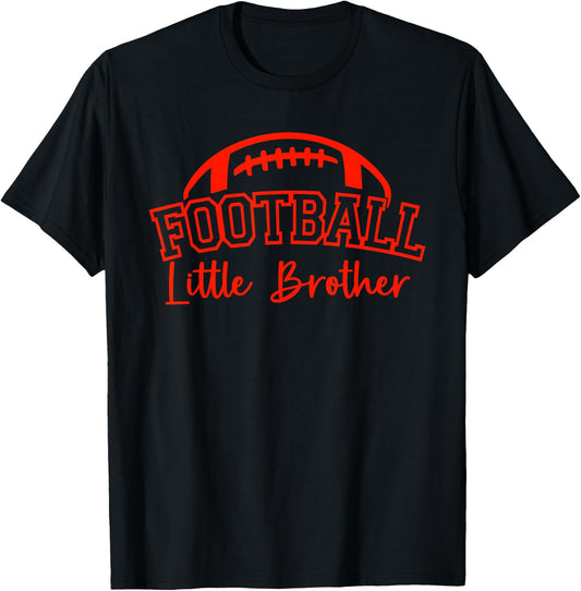 Football Little Brother Matching Family Football T-Shirt - T-Shirt | Black