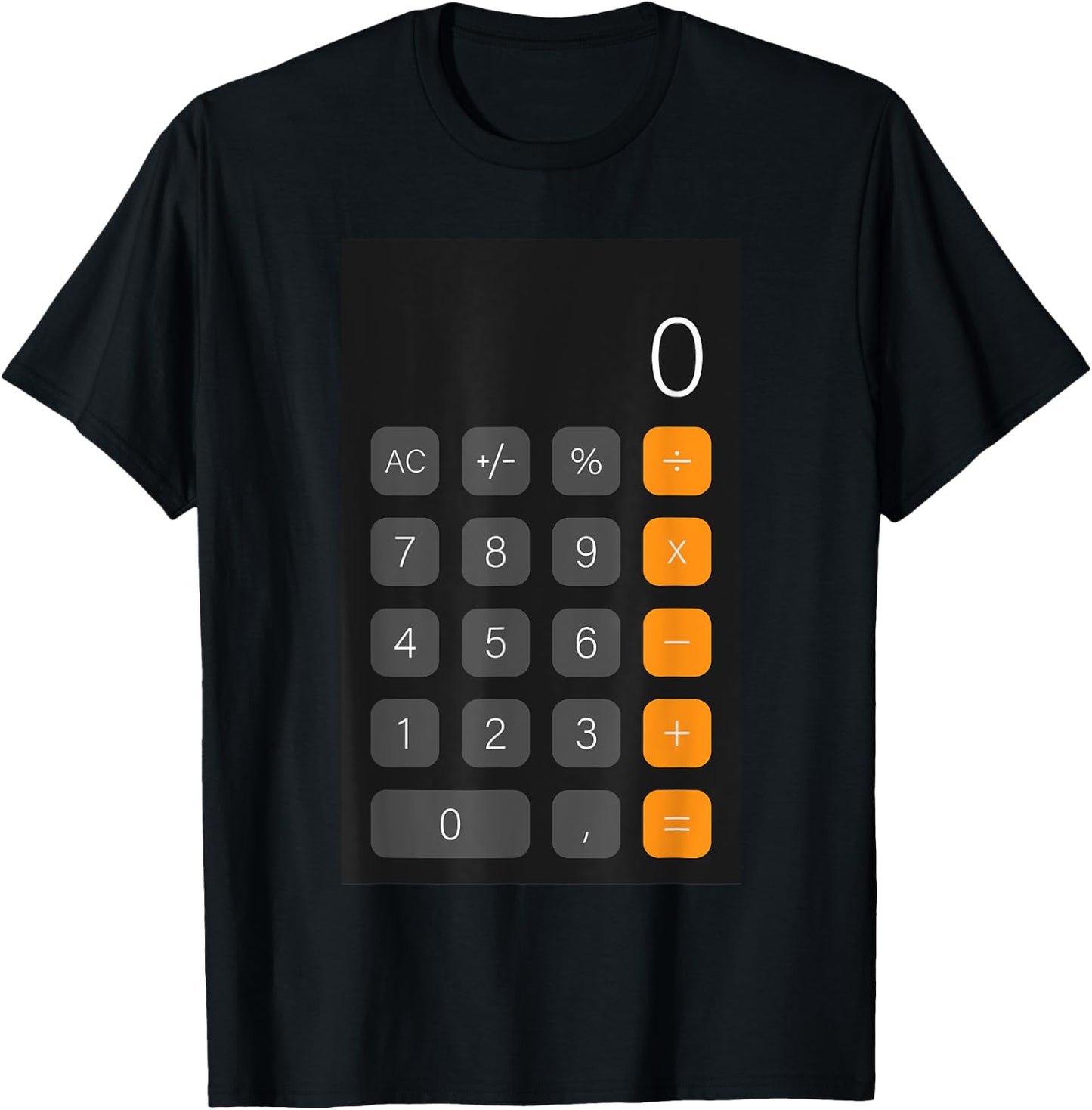 Funny Accountant Halloween Costume Outfit Math Calculator T-Shirt - T-Shirt | Black