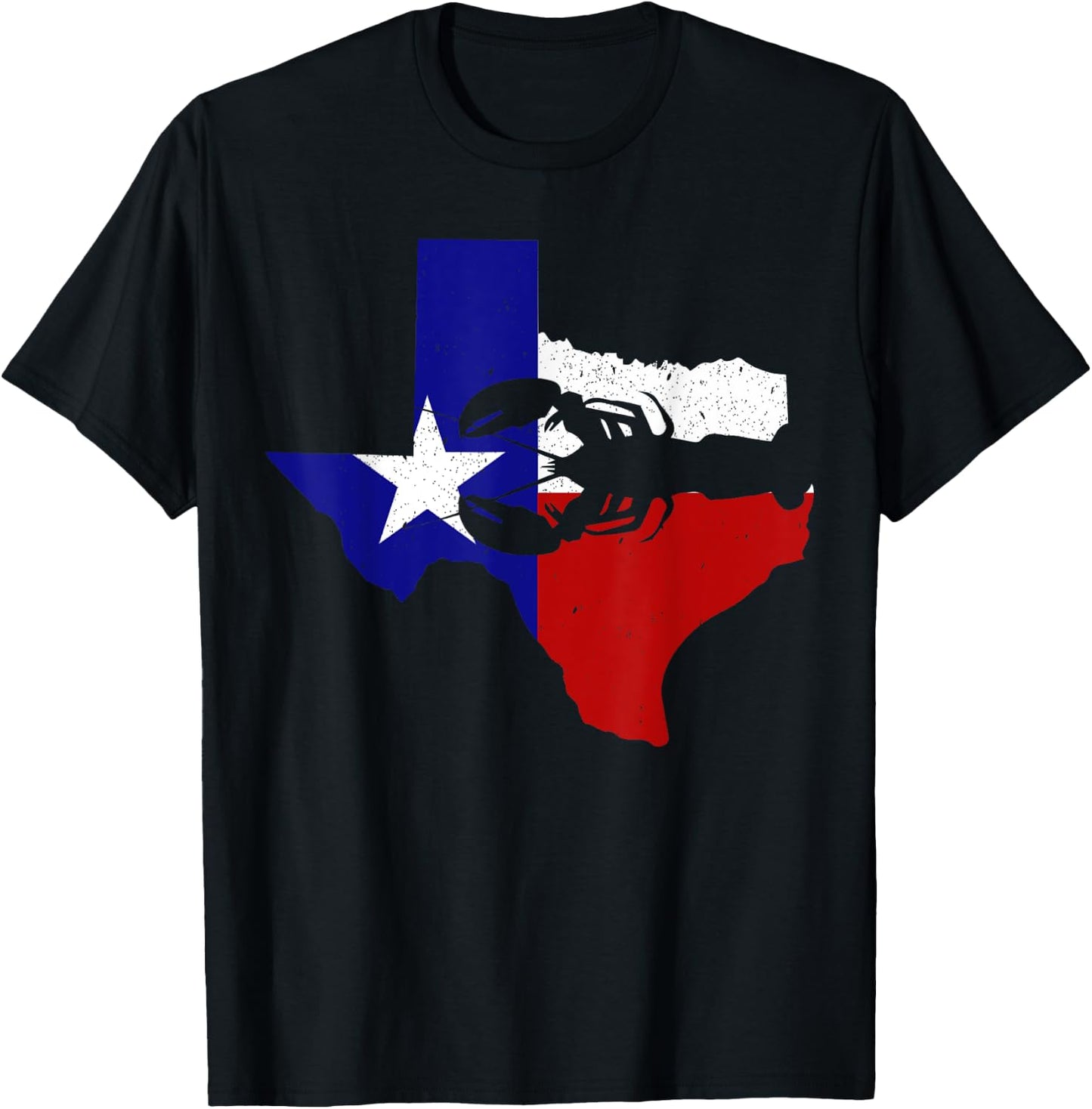 Crawfish Boil Texas State Flag Seafood Crayfish Southern T-Shirt - T-Shirt | Black