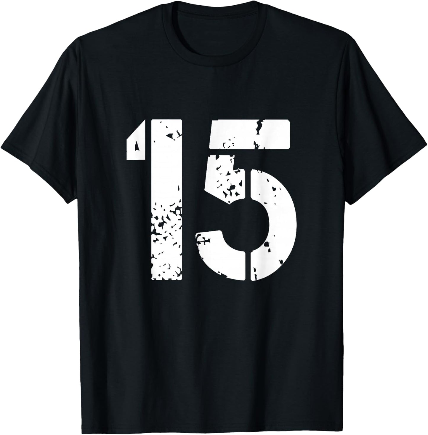 Number 15 Varsity Team - 15th Birthday & Fifteen Years Old T-Shirt - T-Shirt | Black
