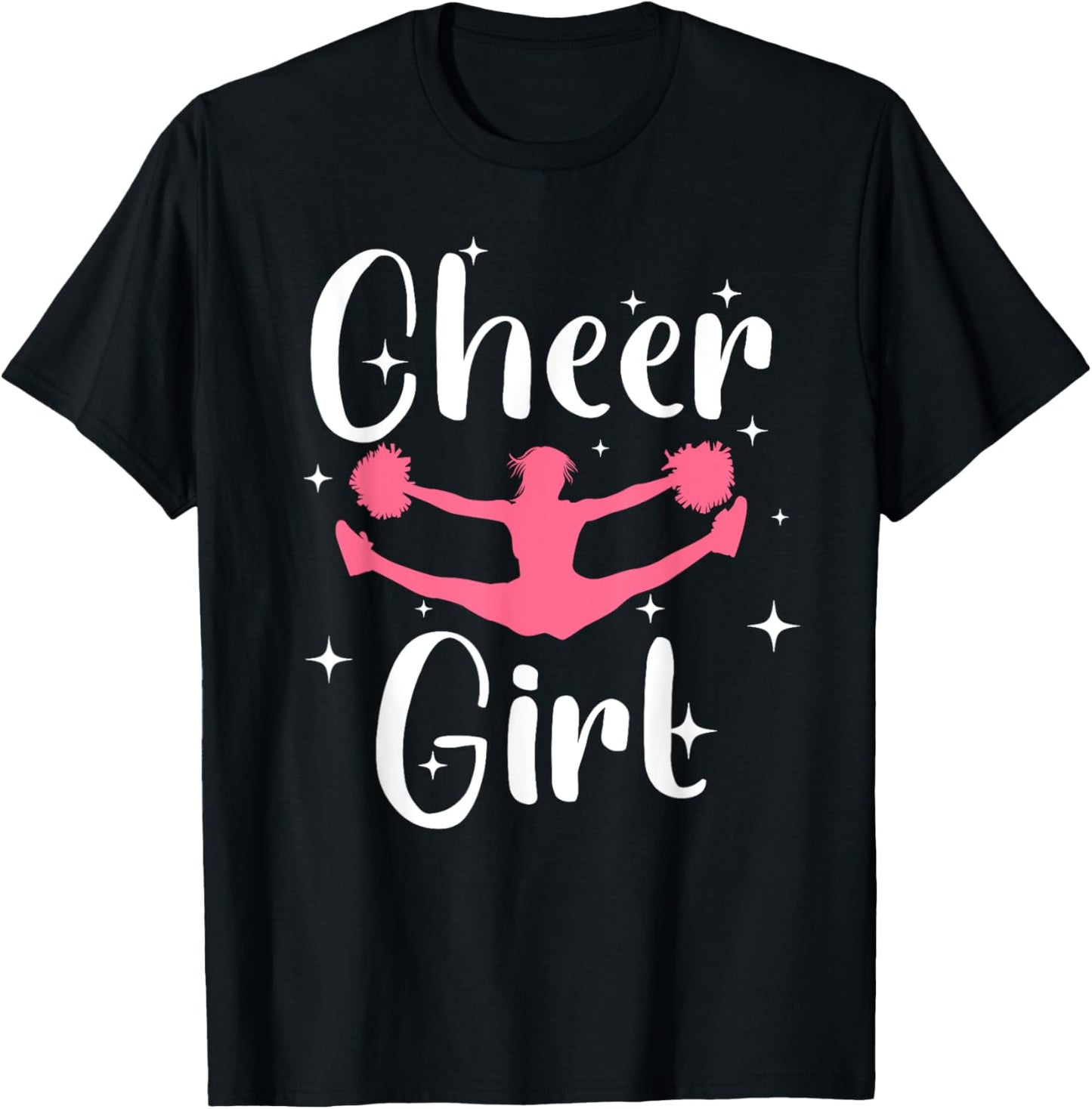 Funny Cheerleader Design for Girls Teen Women Cheerleading Small T-Shirt - T-Shirt | Black