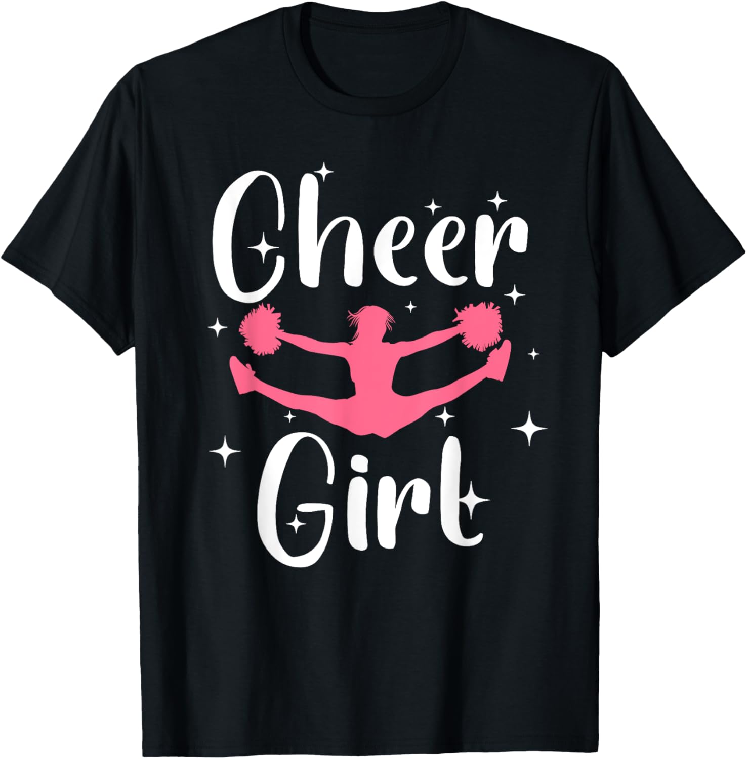 Funny Cheerleader Design for Girls Teen Women Cheerleading Small T-Shirt - T-Shirt | Black