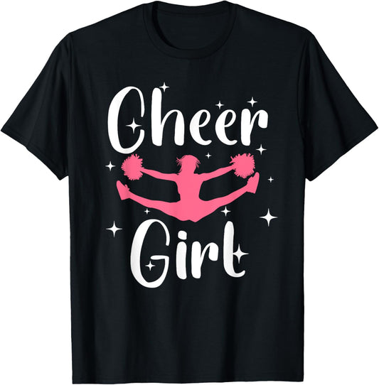 Funny Cheerleader Design for Girls Teen Women Cheerleading Small T-Shirt - T-Shirt | Black