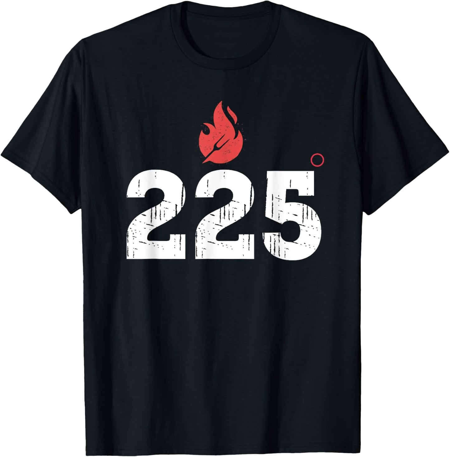 BBQ Barbeque Grilling 225 Degrees Smoking Meat Dad Father T-Shirt - T-Shirt | Black