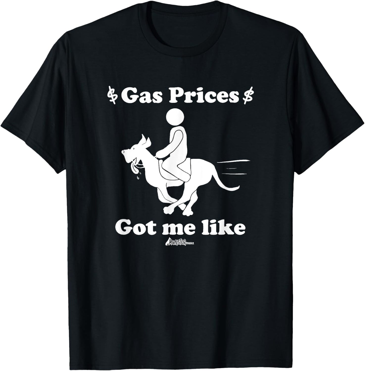 Funny Great Dane Gas Prices Top, Great Dane Shirt, Funny Dog Women T-Shirt - T-Shirt | Black