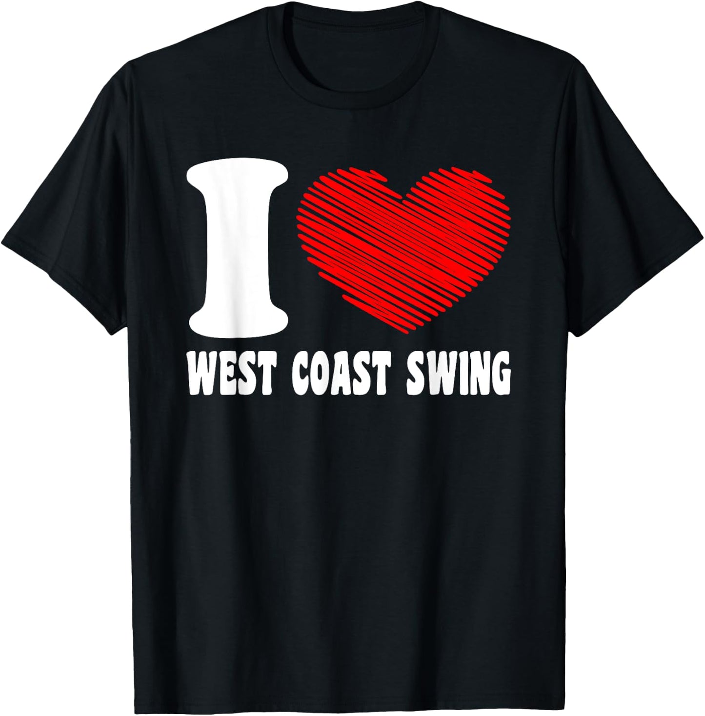 Retro West Coast Swing Dance - West Coast Swing T-Shirt - T-Shirt | Black