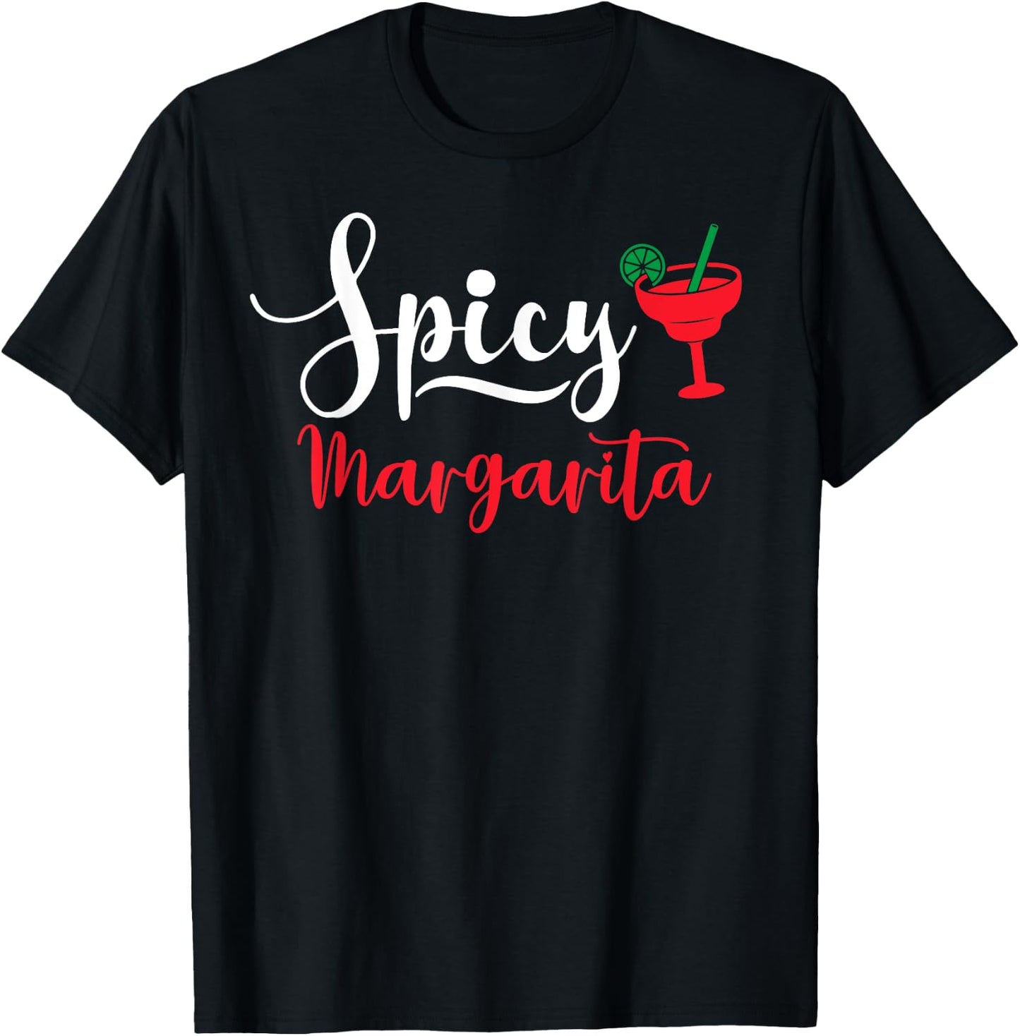 Spicy Margarita Shirt,Spicy Marg Shirt that says Spicy T-Shirt - T-Shirt | Black