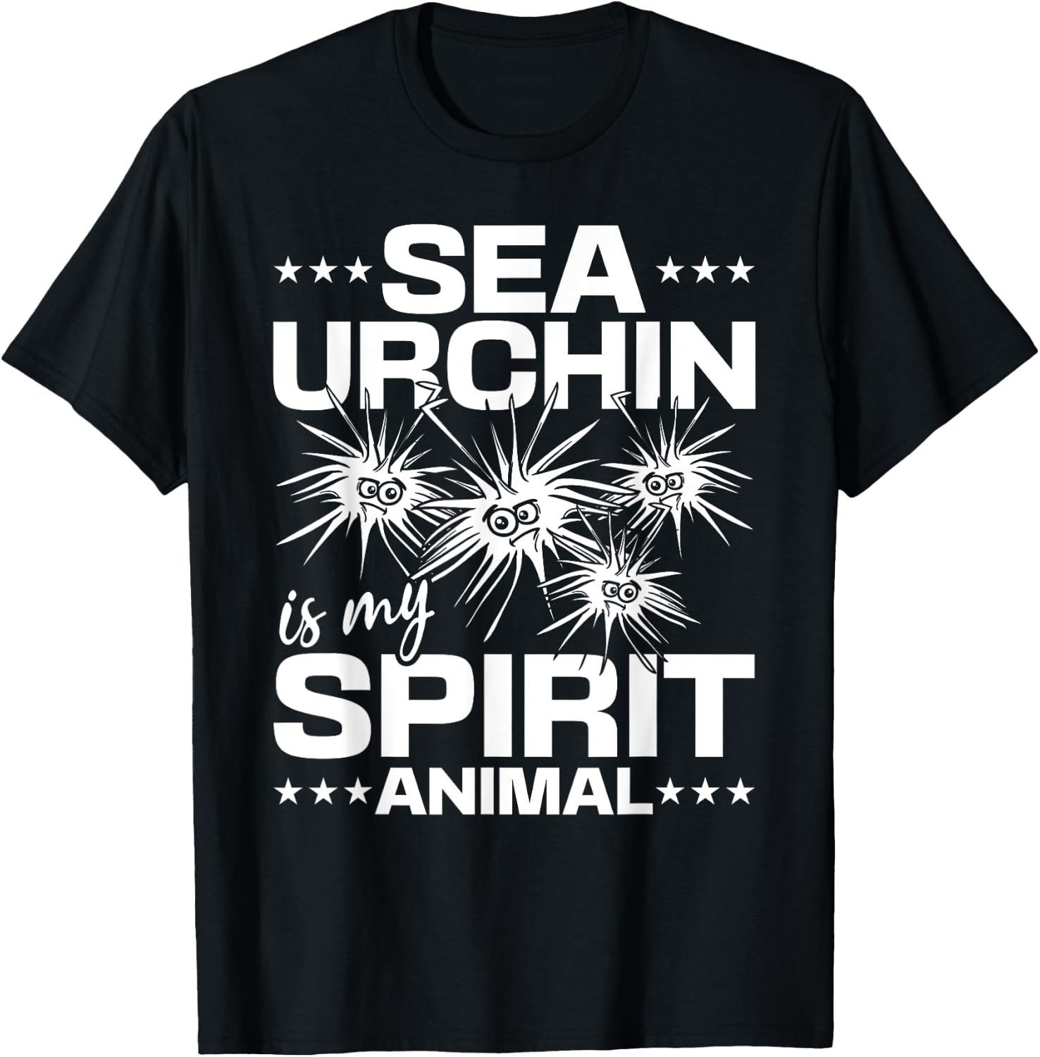 Sea Urchin Is My Spirit Animal Sea Animal Sea Urchin T-Shirt - T-Shirt | Black