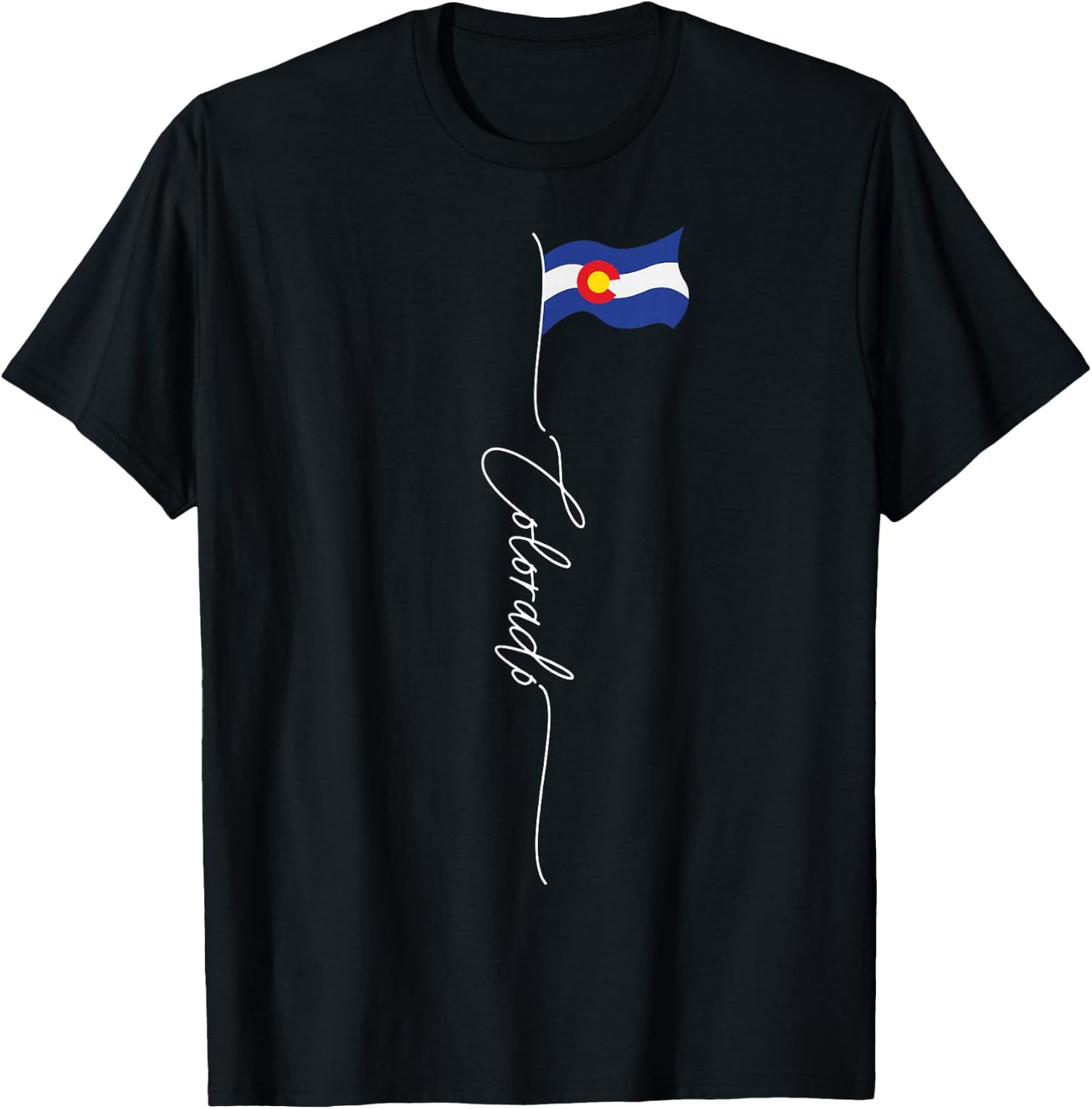 Colorado Flag, Colorado USA, Coloradans Elegant Enthusiast T-Shirt - T-Shirt | Black