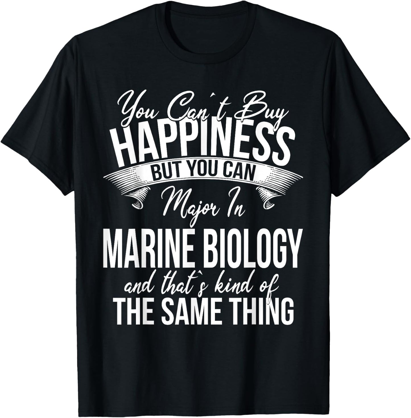 Funny Graduation Marine Biology Major T-Shirt - T-Shirt | Black
