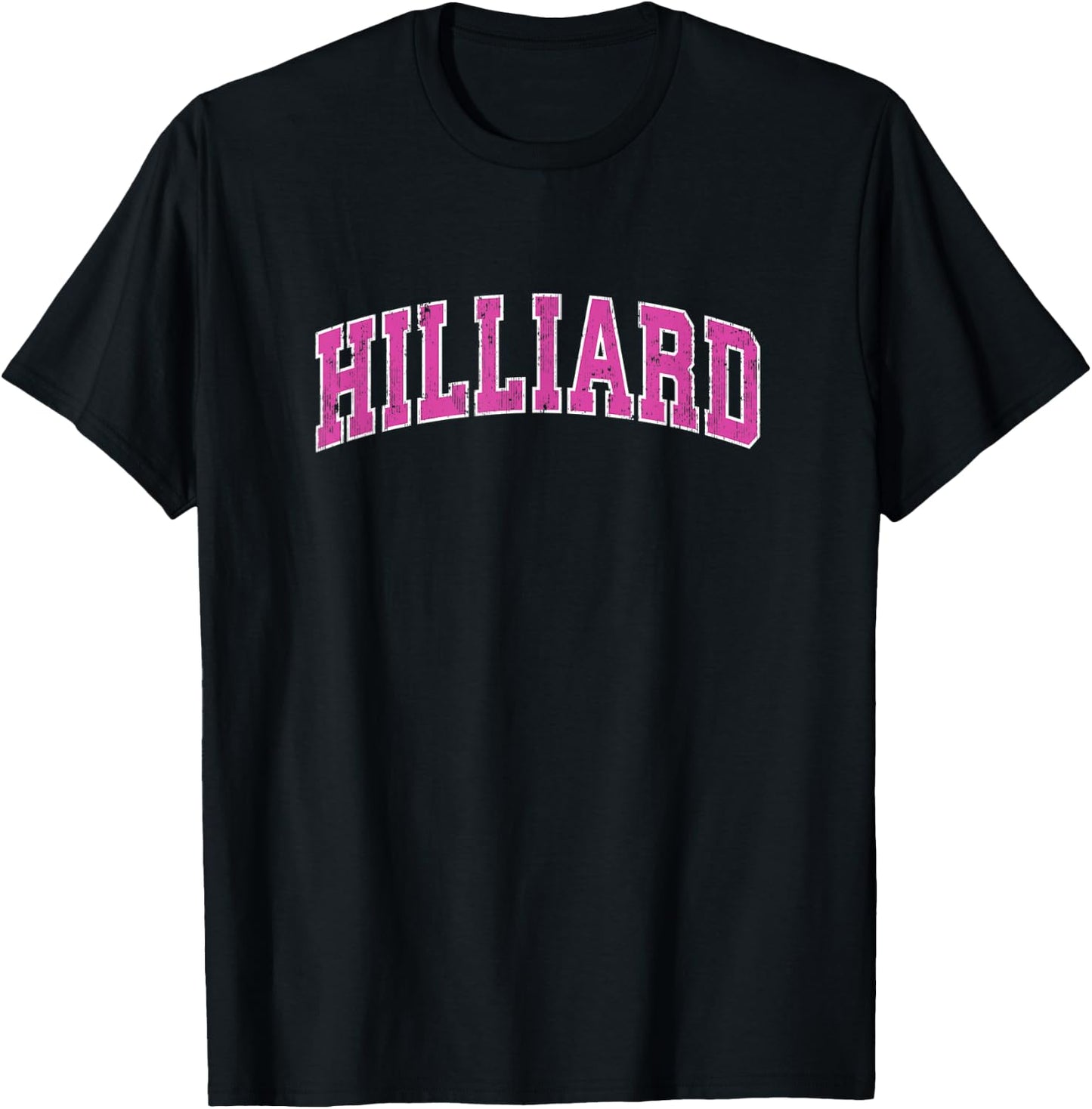 Hilliard Ohio OH Vintage Sports Design Pink Design T-Shirt - T-Shirt | Black