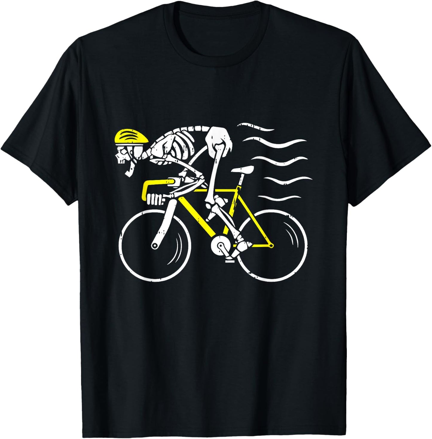 Skeleton Riding Bicycle Halloween Costume Cycling Biking T-Shirt - T-Shirt | Black