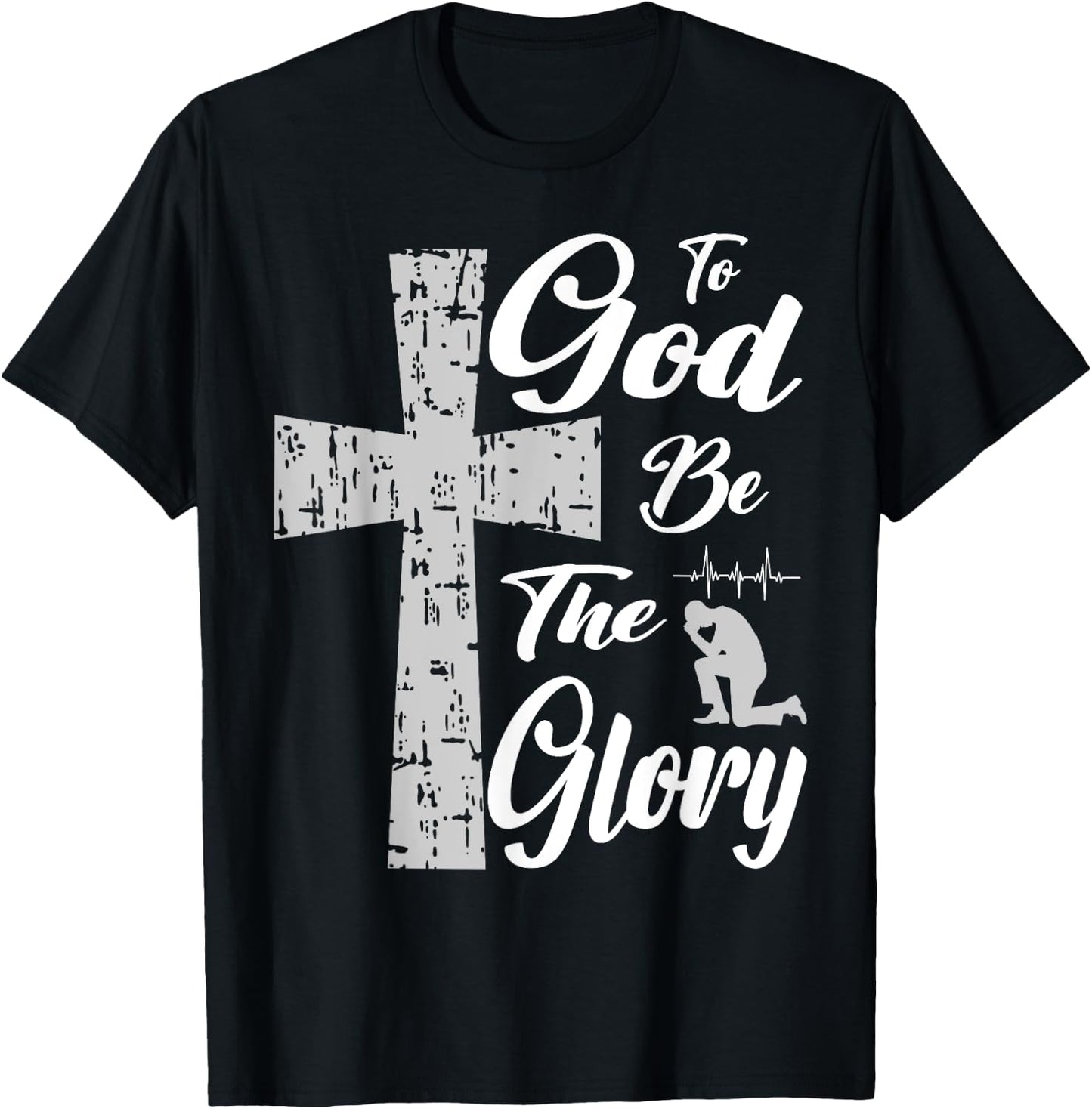 To God be the Glory Pray Jesus T-Shirt - T-Shirt | Black