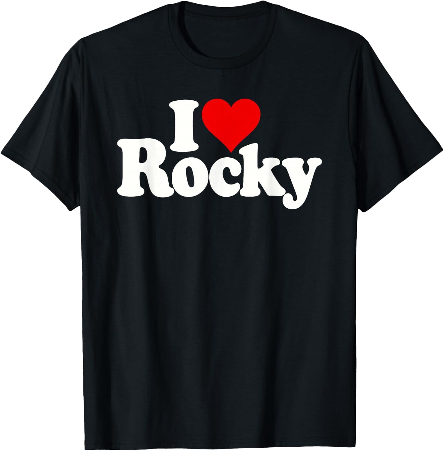 I Love Heart Rocky T-Shirt - T-Shirt | Black