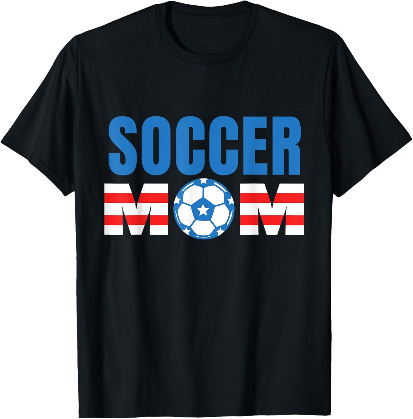 Soccer Mom Proud Kids Girl Teen Football Mothers T-Shirt - T-Shirt | Black