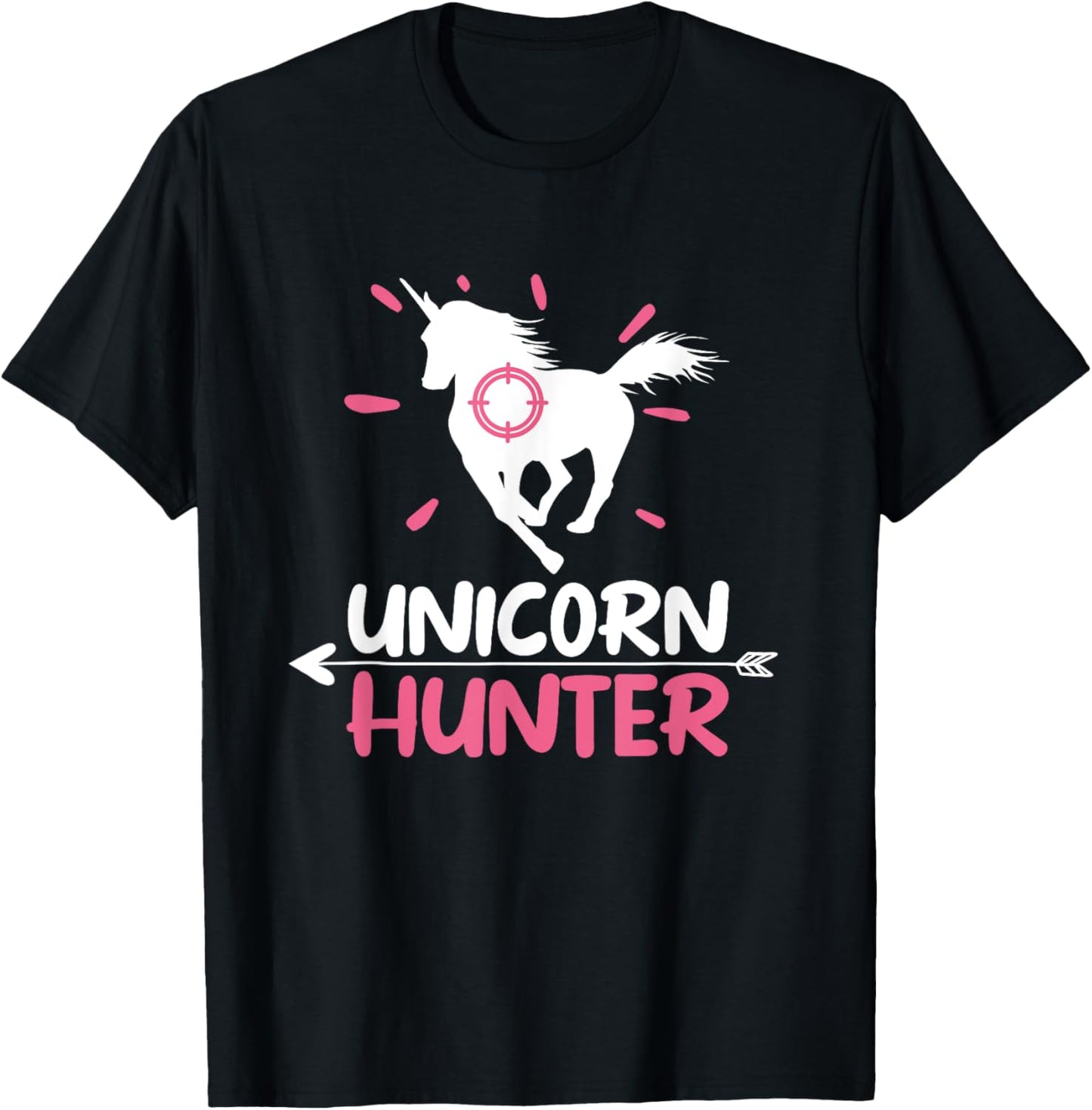 Funny Lazy Halloween Costume Fairy Rainbow Unicorn Hunter T-Shirt - T-Shirt | Black
