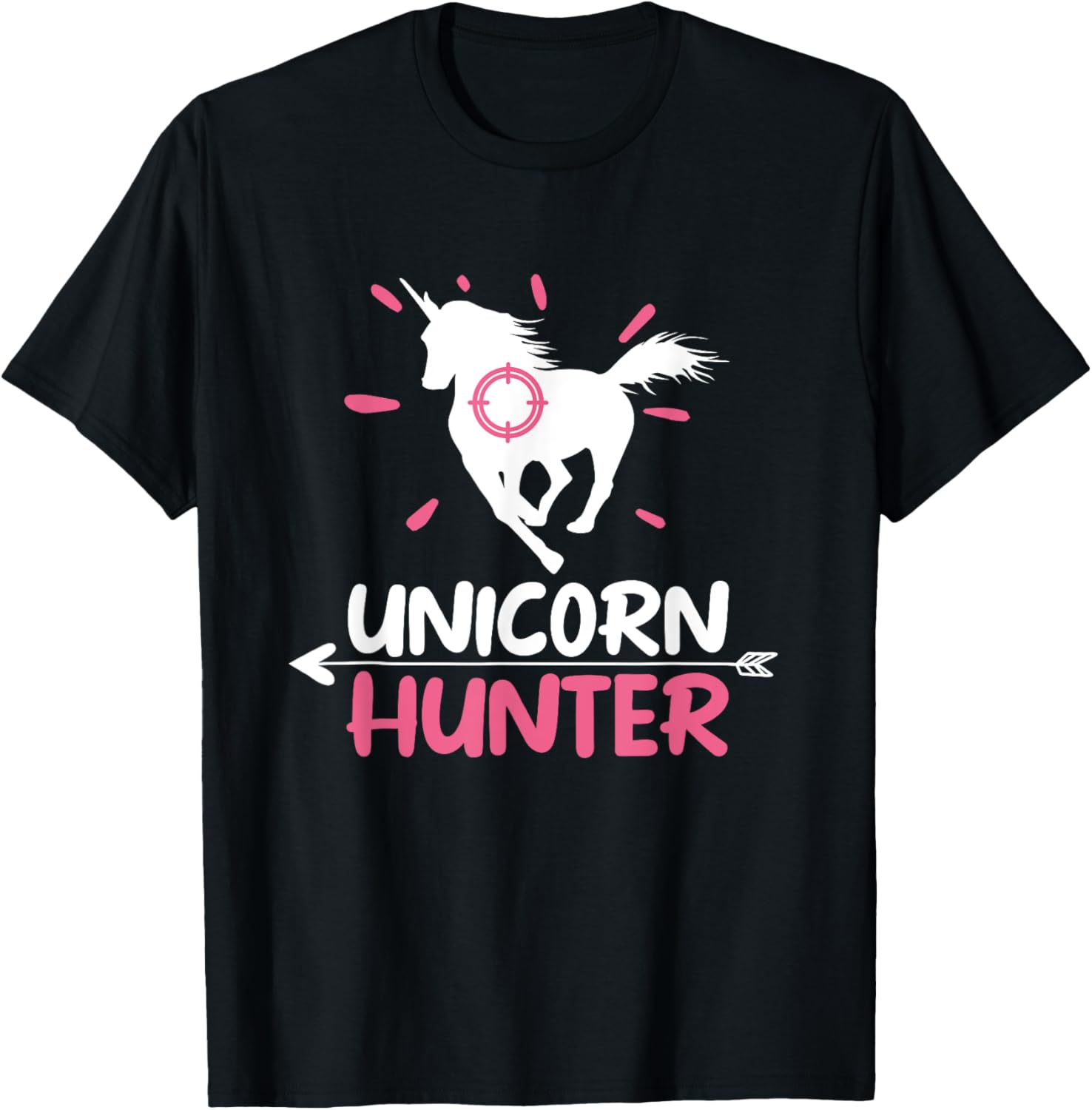 Funny Lazy Halloween Costume Fairy Rainbow Unicorn Hunter T-Shirt - T-Shirt | Black
