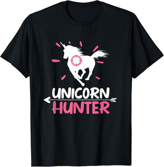 Funny Lazy Halloween Costume Fairy Rainbow Unicorn Hunter T-Shirt - T-Shirt | Black