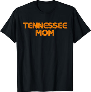 Retro Tennessee Mom TN Orange Vintage Tennessee Parent T-Shirt - T-Shirt | Black