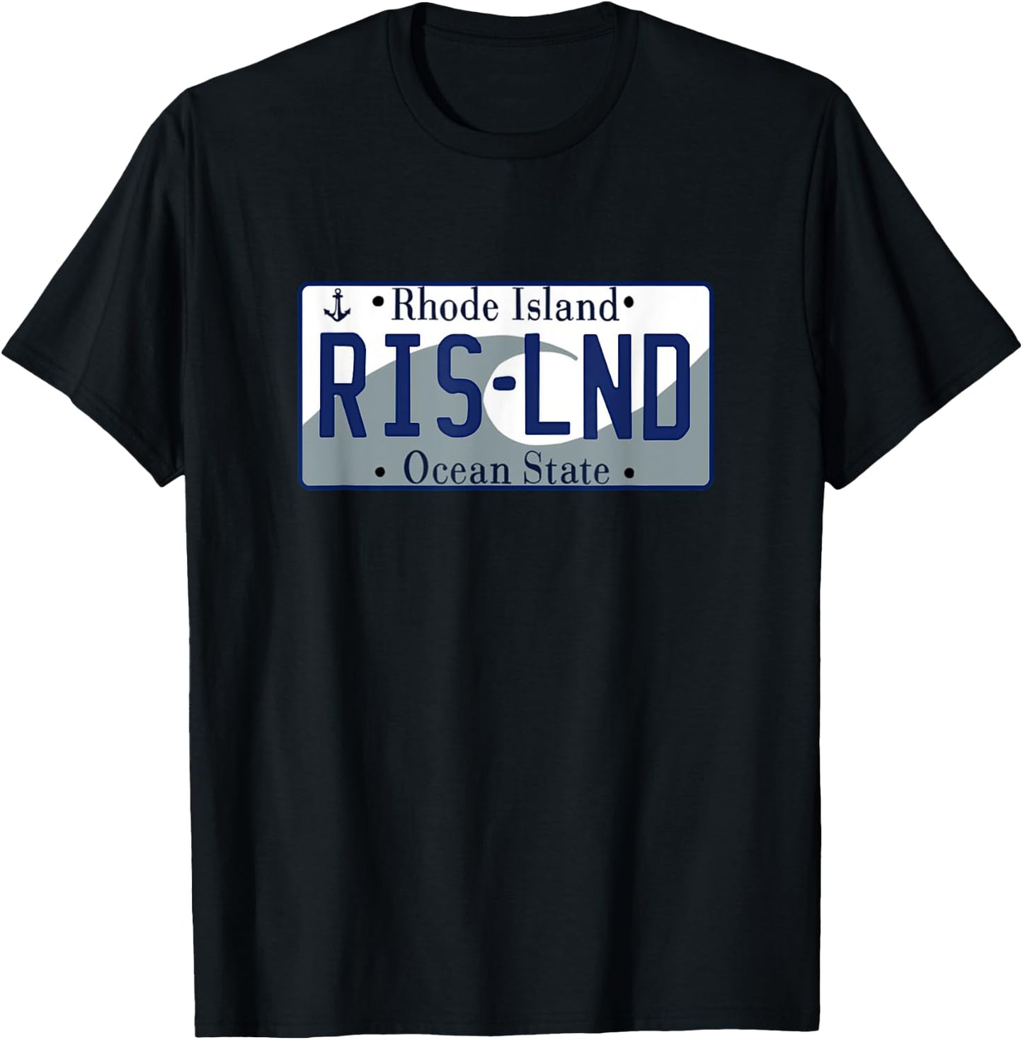 Rhode Island - RI - License Plate - Classic T-Shirt - T-Shirt | Black